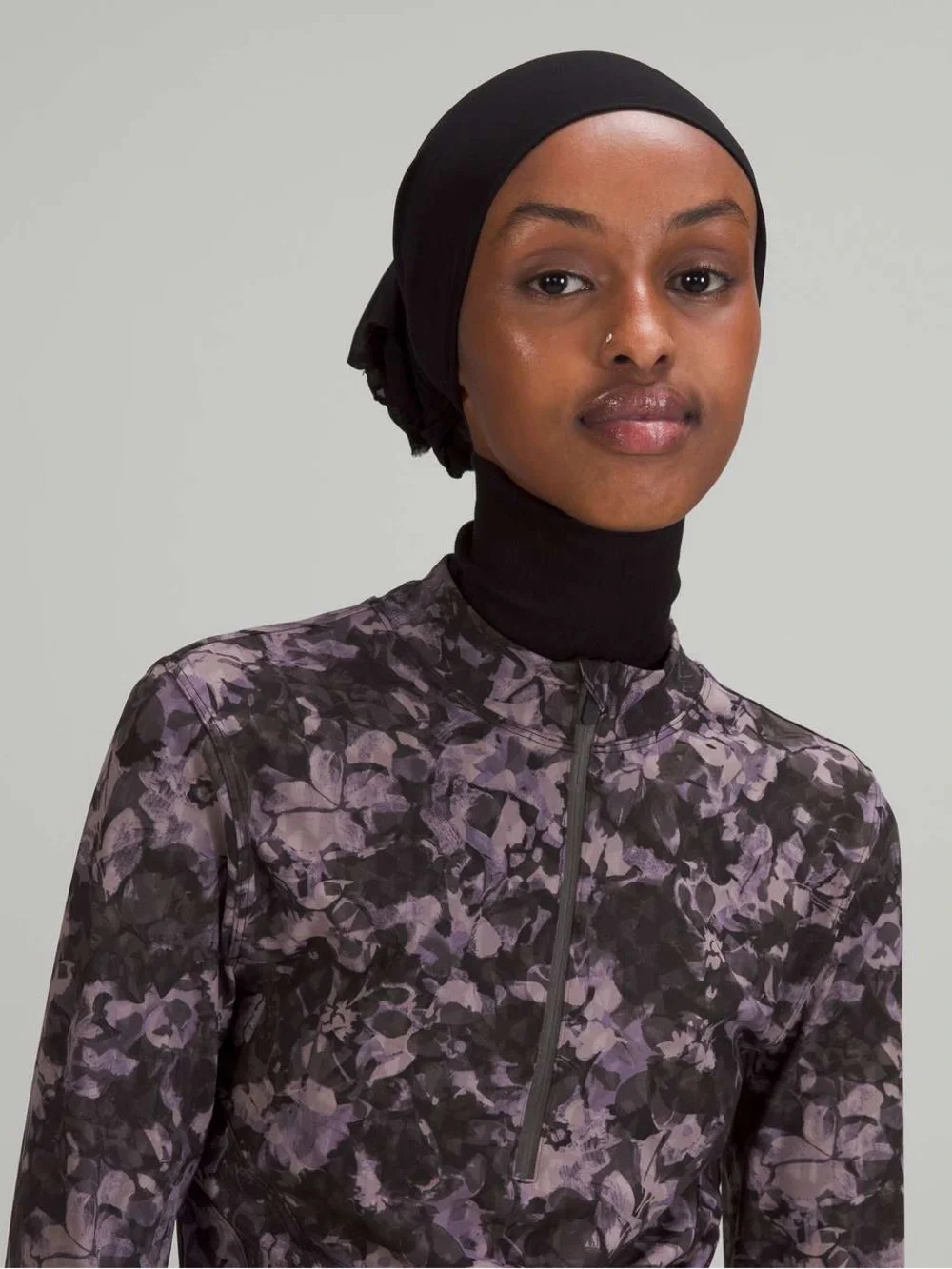 051. Lululemon Luxtreme Running Half-Zip Inflect Floral Lunar Rock Multi
